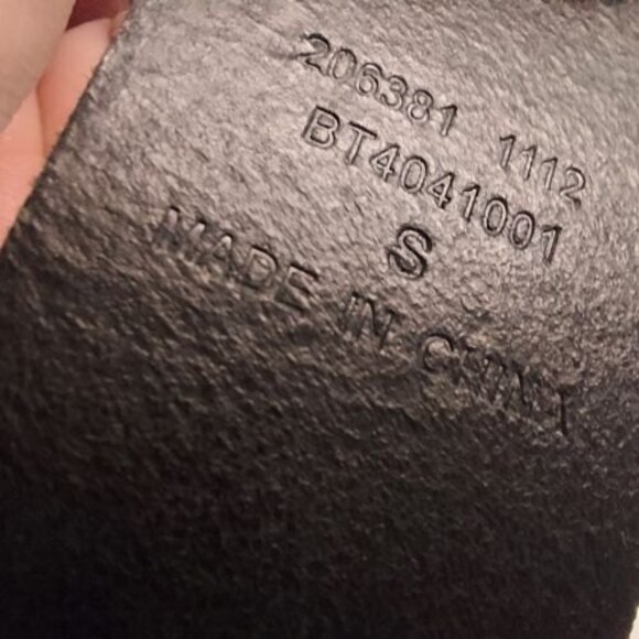 FOSSIL Black Belt Embellished Brass Buckle Small - Picture 8 of 8